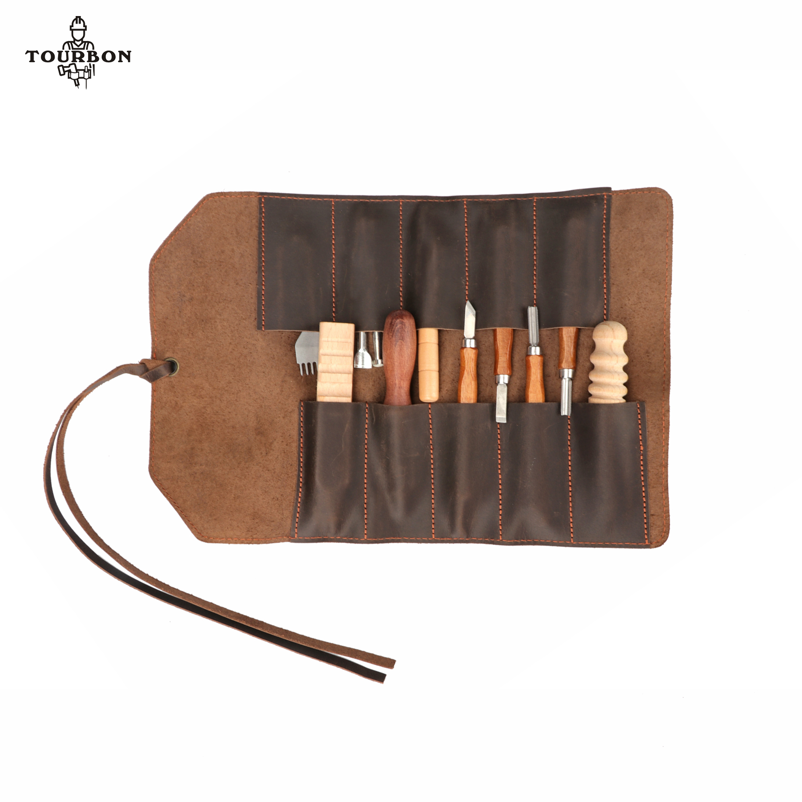 Leatherwork Roller - Tourbon Leather Tools Roll Up Bag