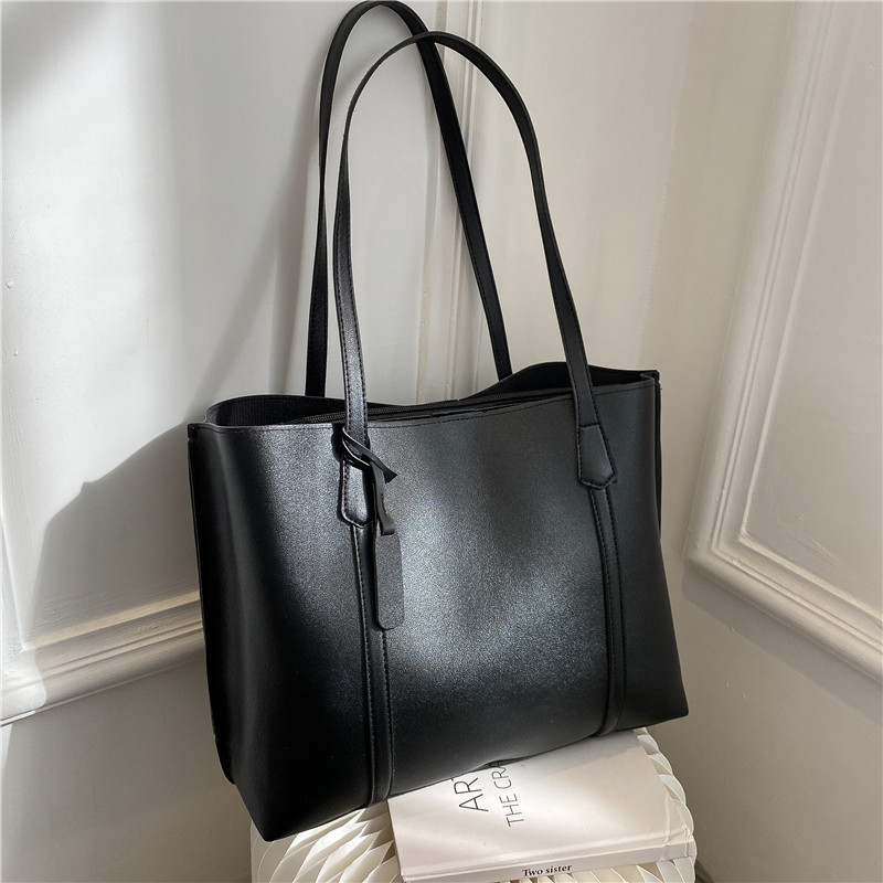 Classic Black Faux Leather Tot - Leather Work Bag Women reseña y precio