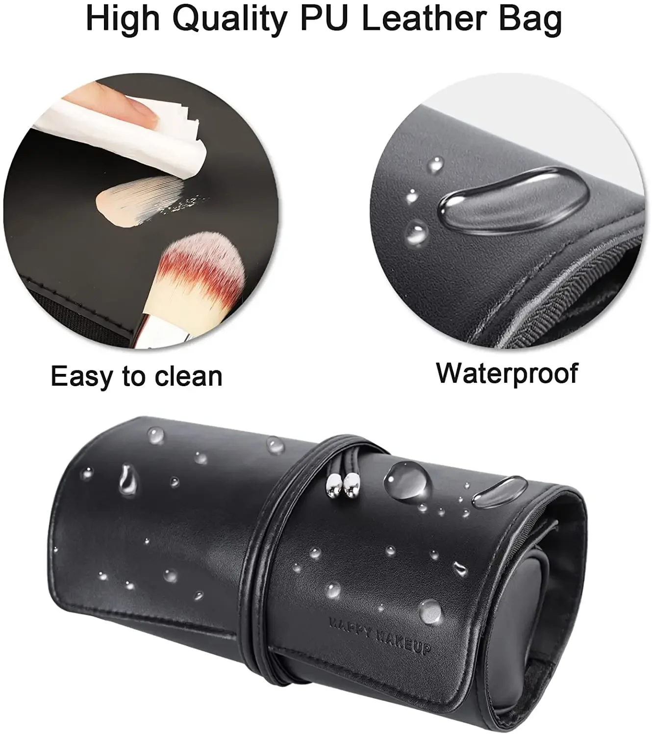 Women's Makeup Brush Bag Rolli - Leatherwork Roller reseña y precio