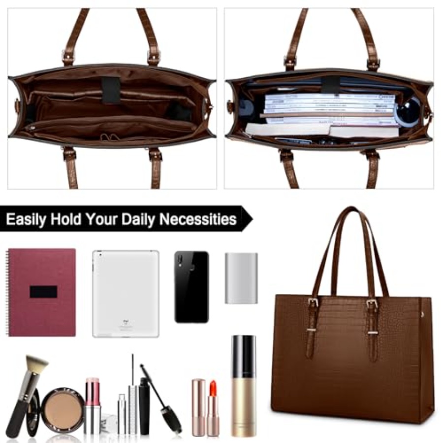 Laptop Bag for Women 15.6 Inch - Leather Work Bag reseña y precio