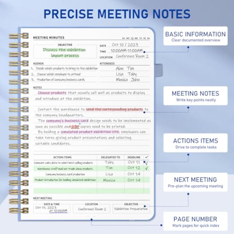 5 Pack Meeting Notebooks for W - Leatherworking Items reseña y precio
