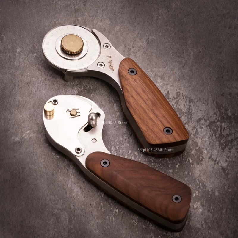 Natural Wooden Handle All-meta - Leatherwork Roller reseña y precio