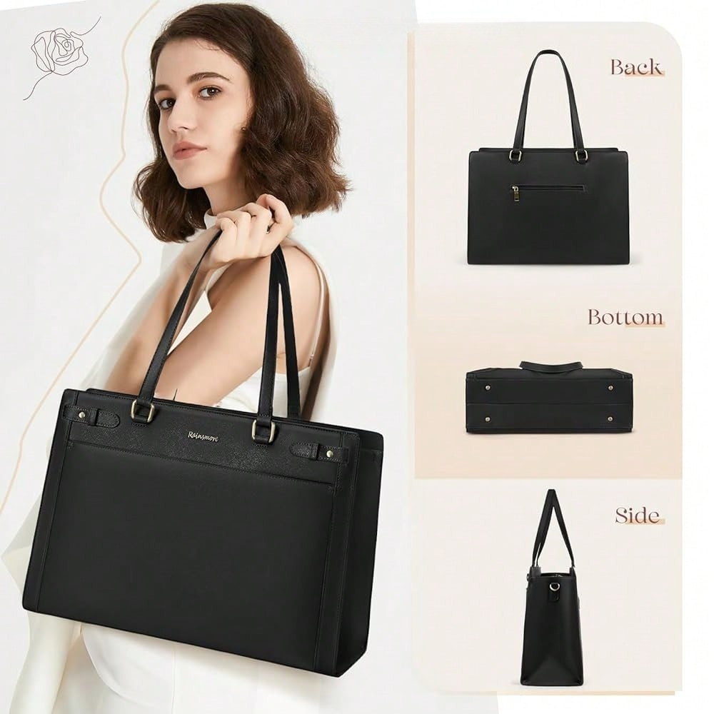 Laptop Bag For Women 15.6 Inch - Leather Work Bag Women reseña y precio