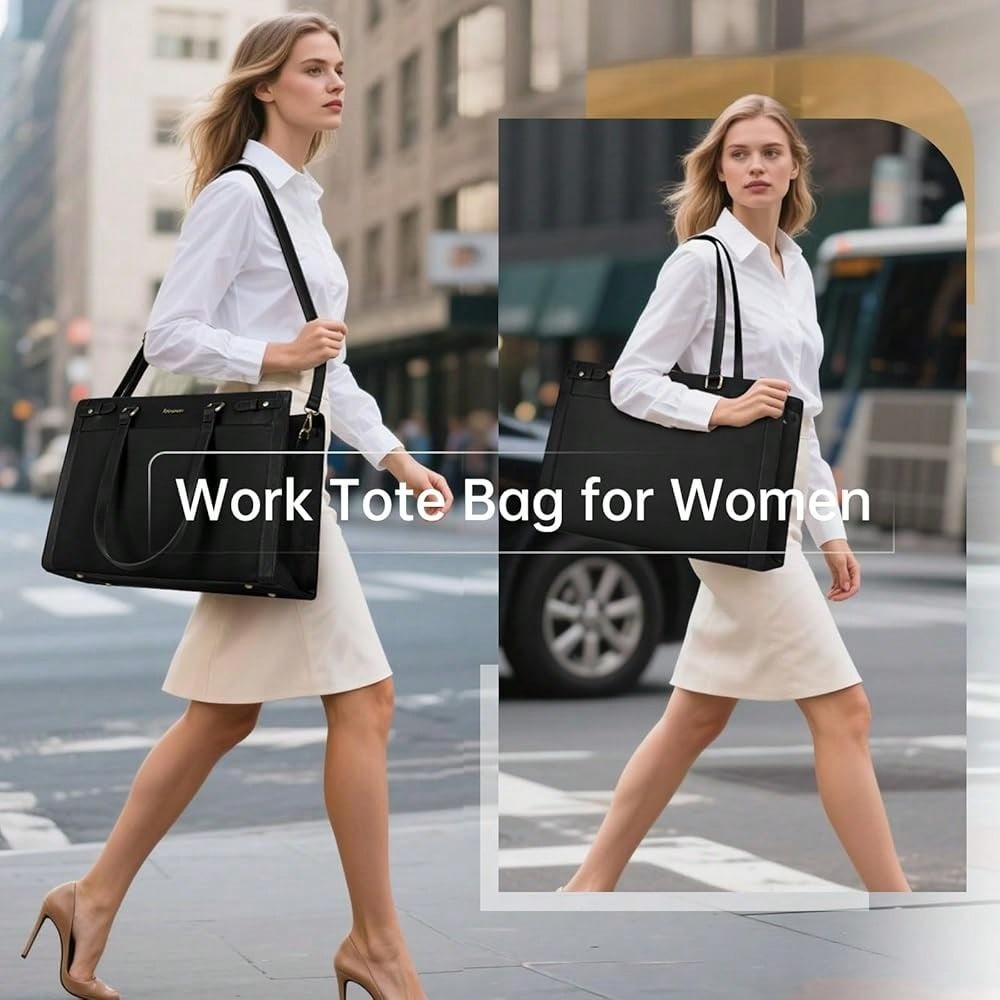 Laptop Bag For Women 15.6 Inch - Leather Work Bag Women reseña y precio