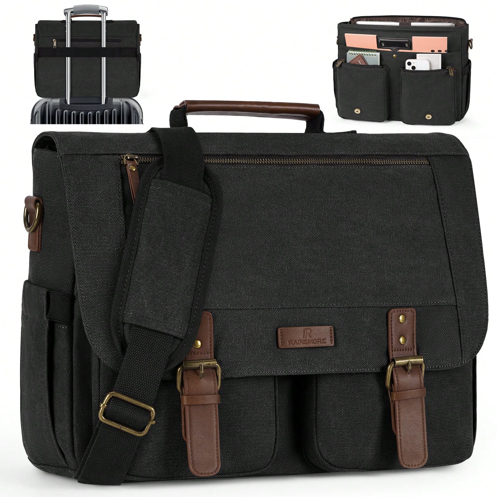Vintage Men's Messenger Bag, 1 - Leather Work Bag reseña y precio