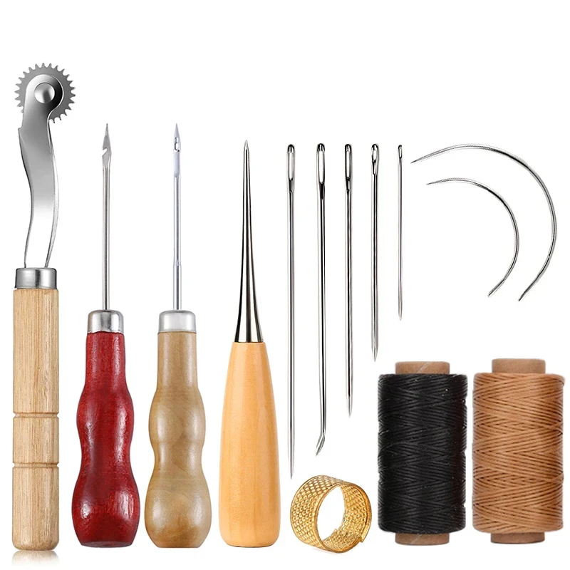 14PCS Leather Craft Sewing Kit - Leatherwork Thread reseña y precio