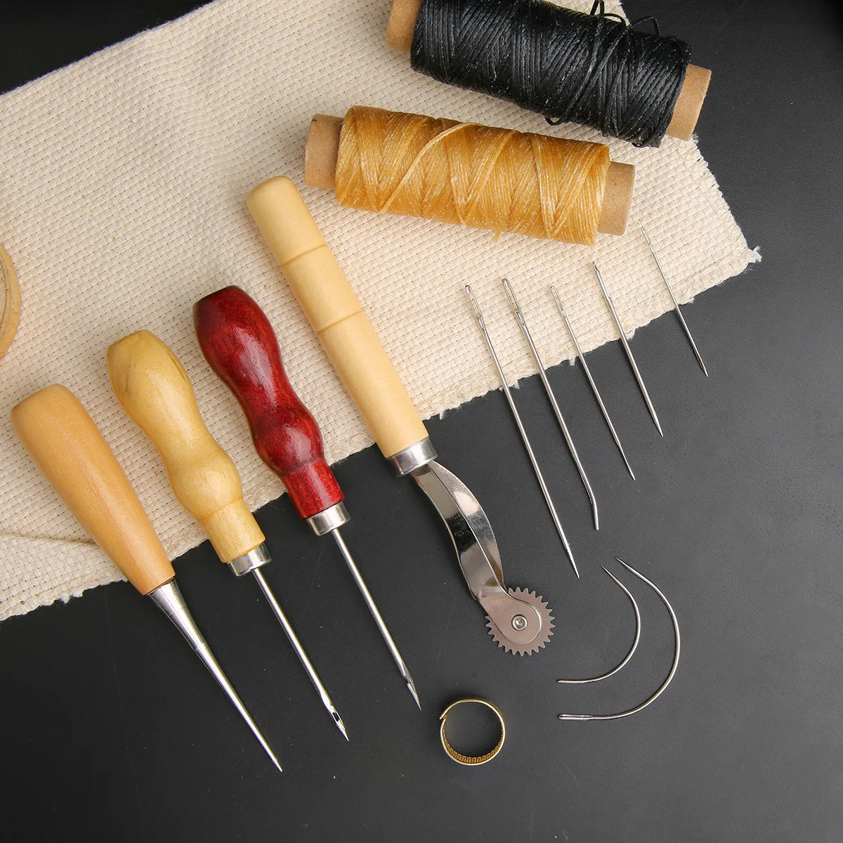 14PCS Leather Craft Sewing Kit - Leatherwork Thread reseña y precio