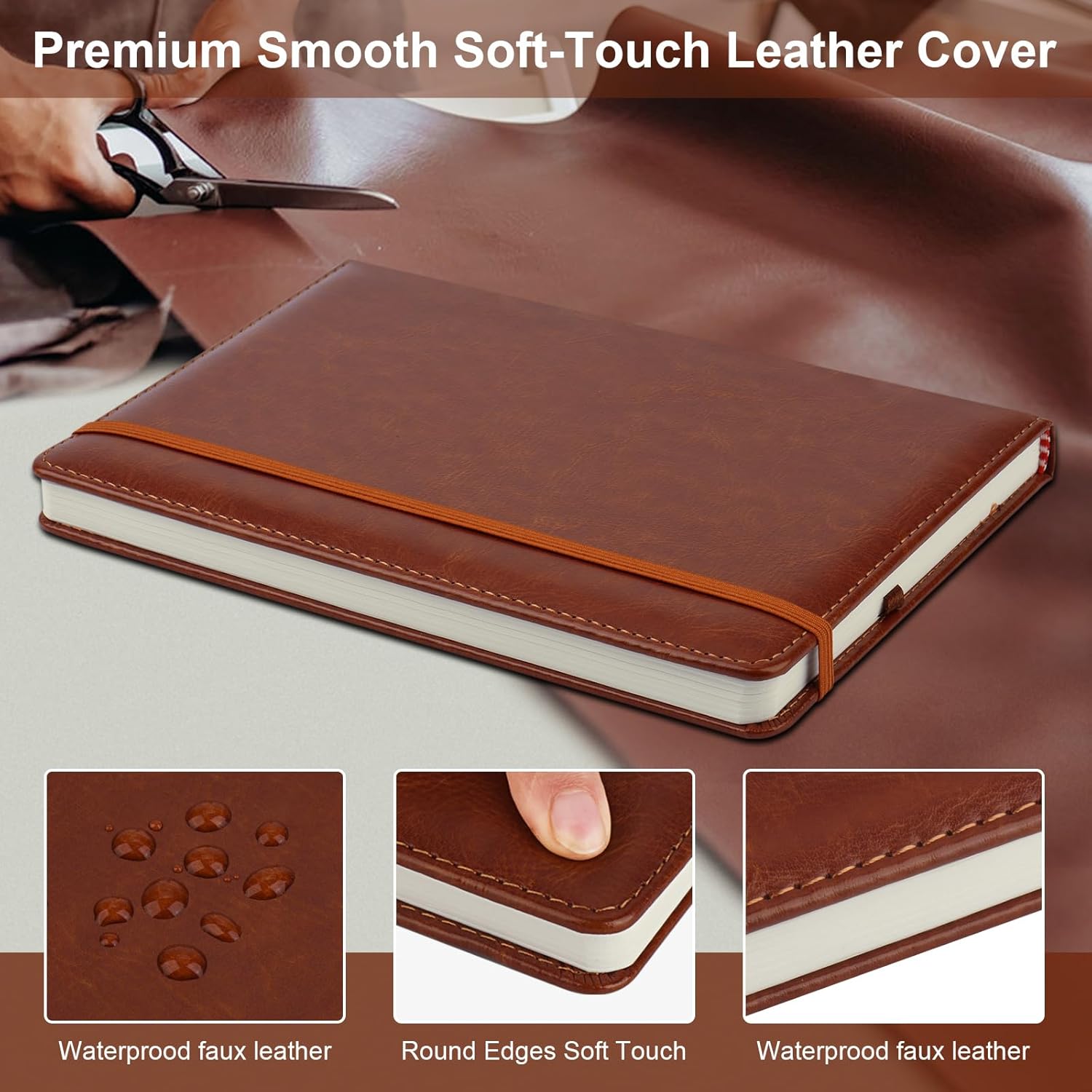 6 Pack Lined Journal Notebooks - Leather Work Notepad reseña y precio