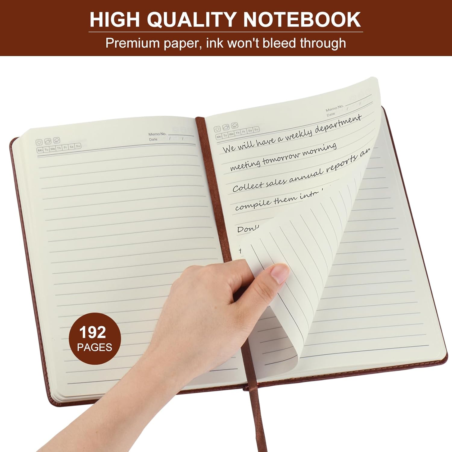 6 Pack Lined Journal Notebooks - Leather Work Notepad reseña y precio