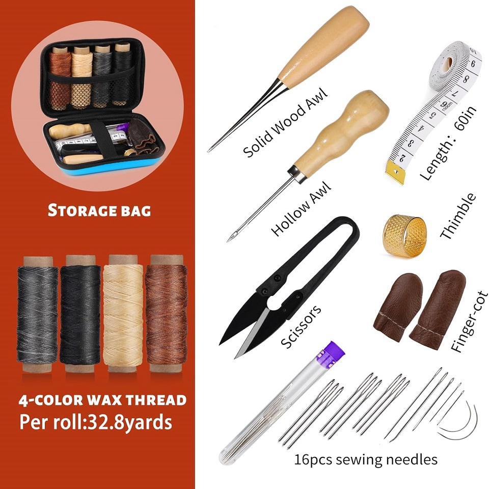 BUDDUR Leather Sewing Tools Ki - Leatherwork Thread reseña y precio