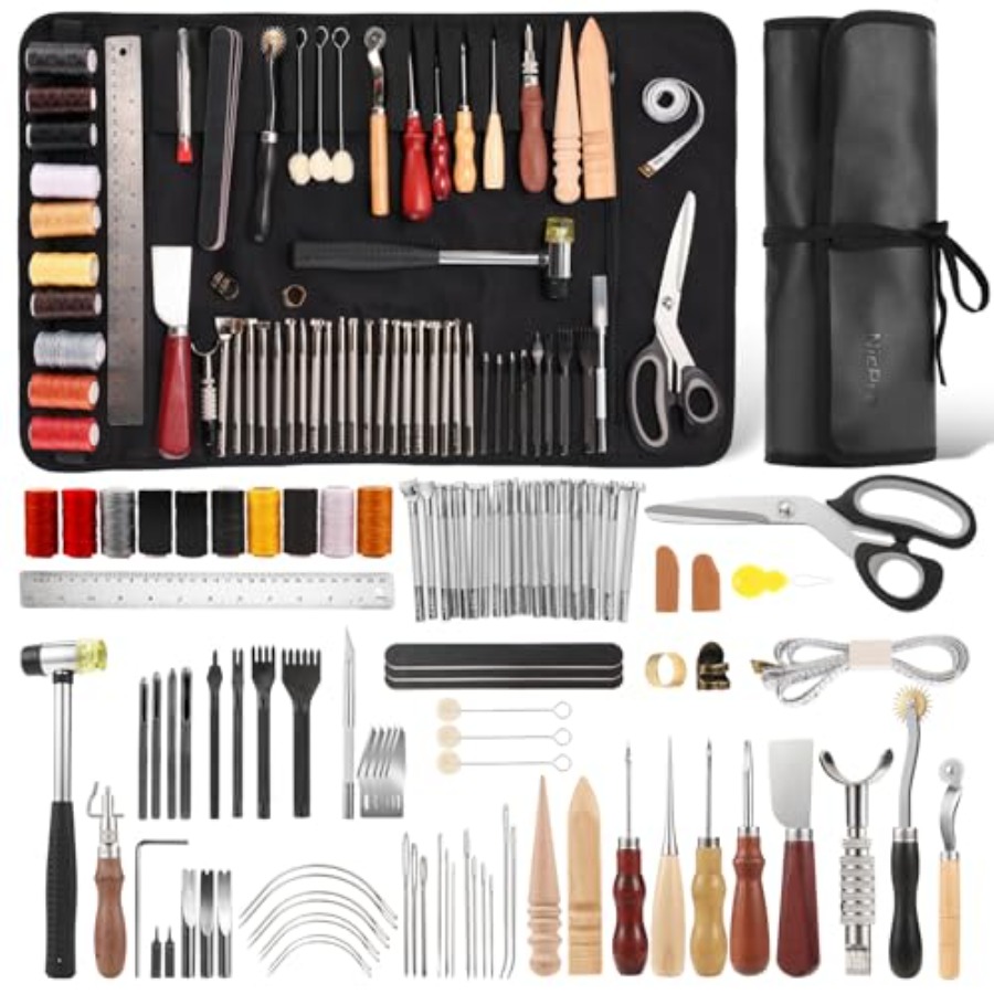 Leather Tooling Kit Leather Wo - Beginner Leatherwork Kit reseña y precio