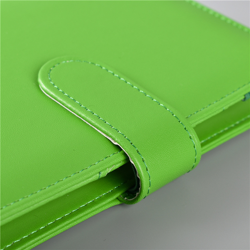Macaron Color A5 A6 6 Ring Bin - Leather Work Notepad reseña y precio