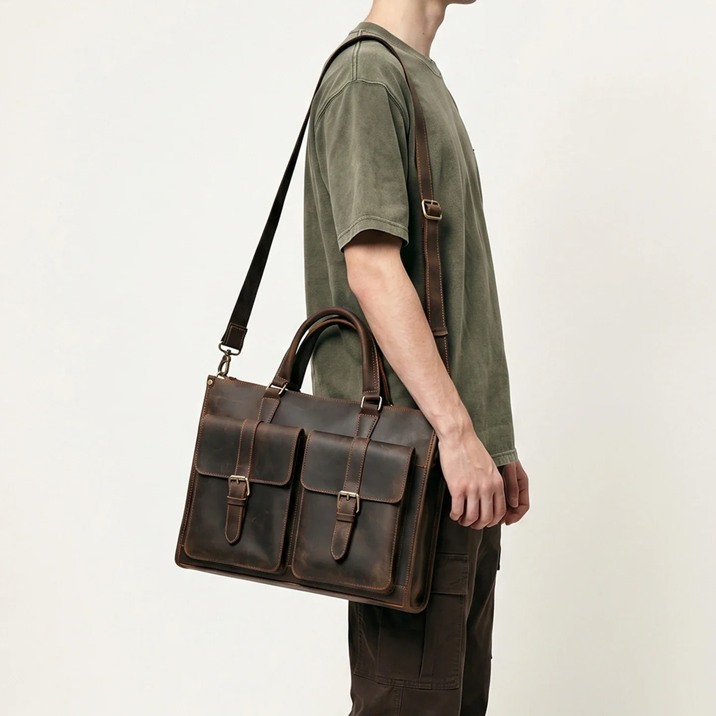 Vintage Genuine Leather Men Cr - Leatherwork Thread reseña y precio
