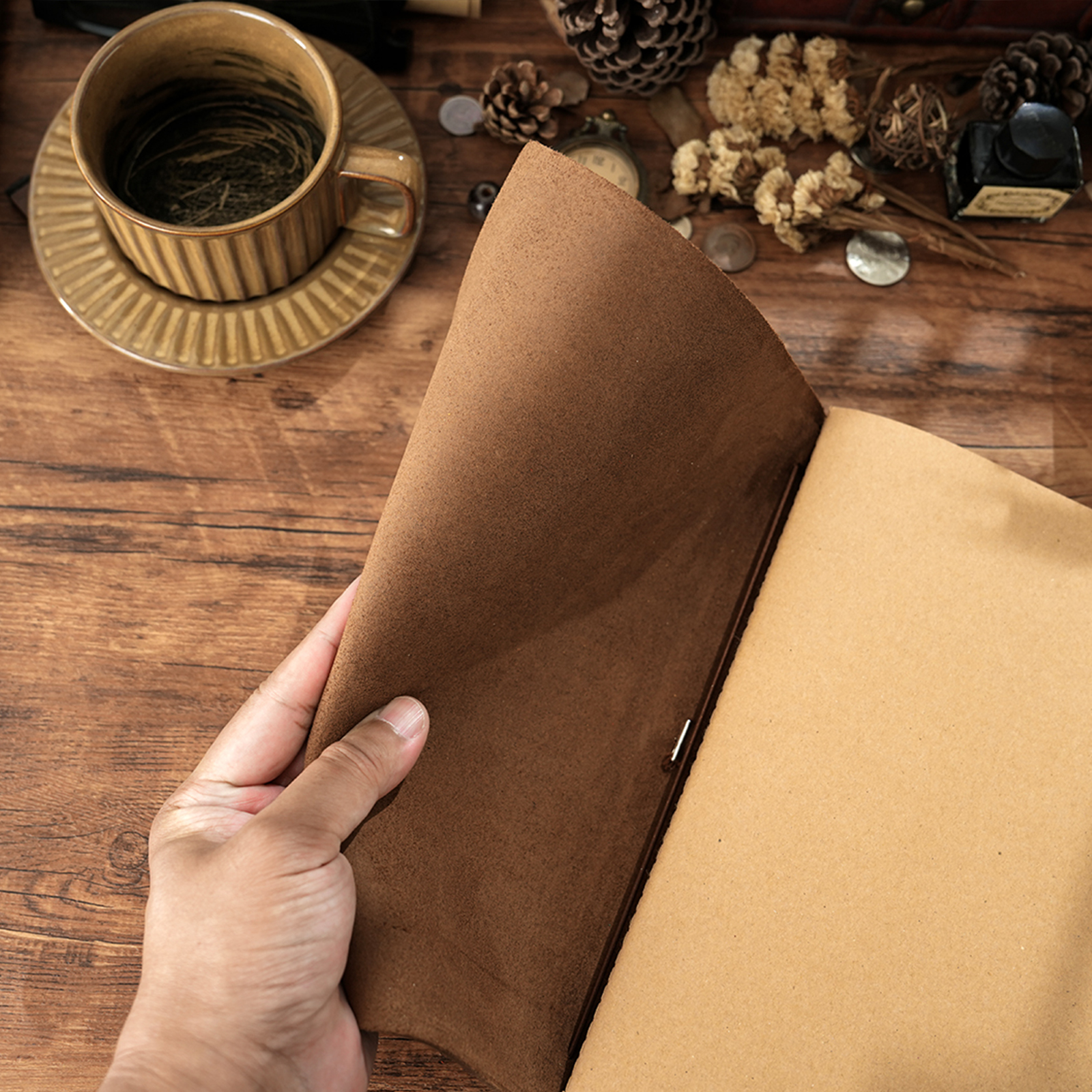 Handmade B5 Genuine Leather Tr - Leather Work Notepad reseña y precio