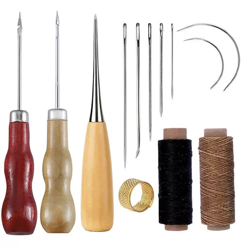 13 Pcs Leather Sewing Set Hand - Leatherwork Thread reseña y precio