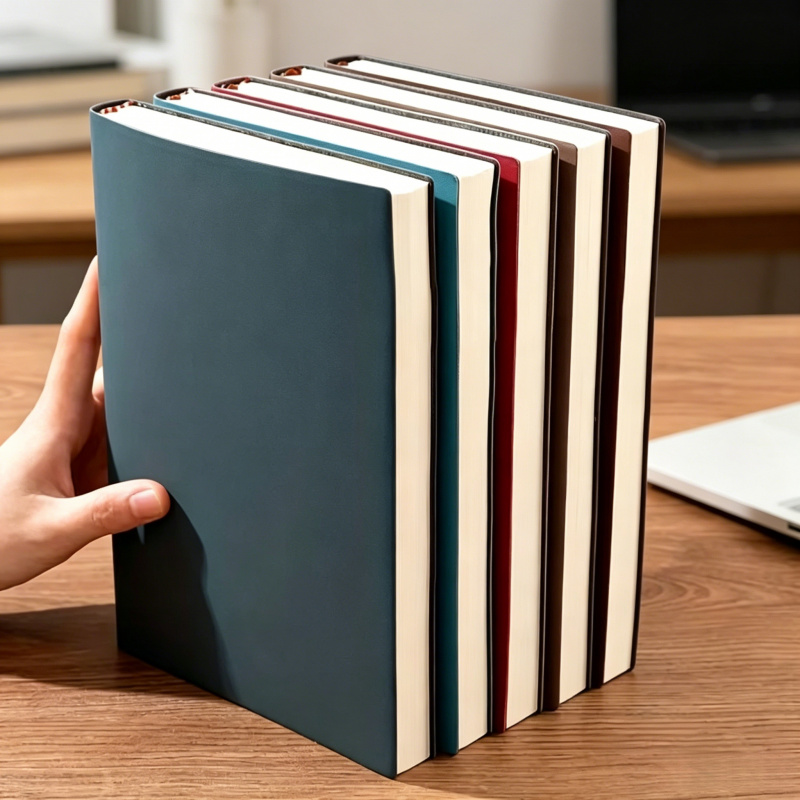 A5 Soft Leather Notebook with  - Leather Work Notepad reseña y precio