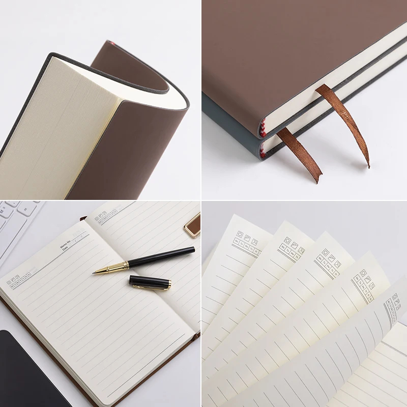A5 Soft Leather Notebook with  - Leather Work Notepad reseña y precio