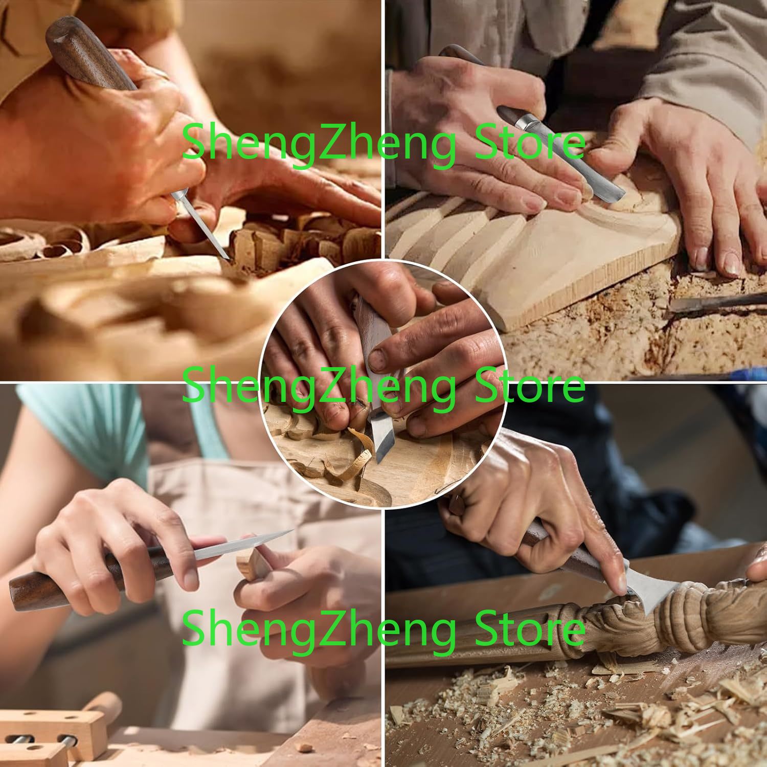 Wood Carving Tools Sets Kit  W - Beginner Leatherwork Kit reseña y precio