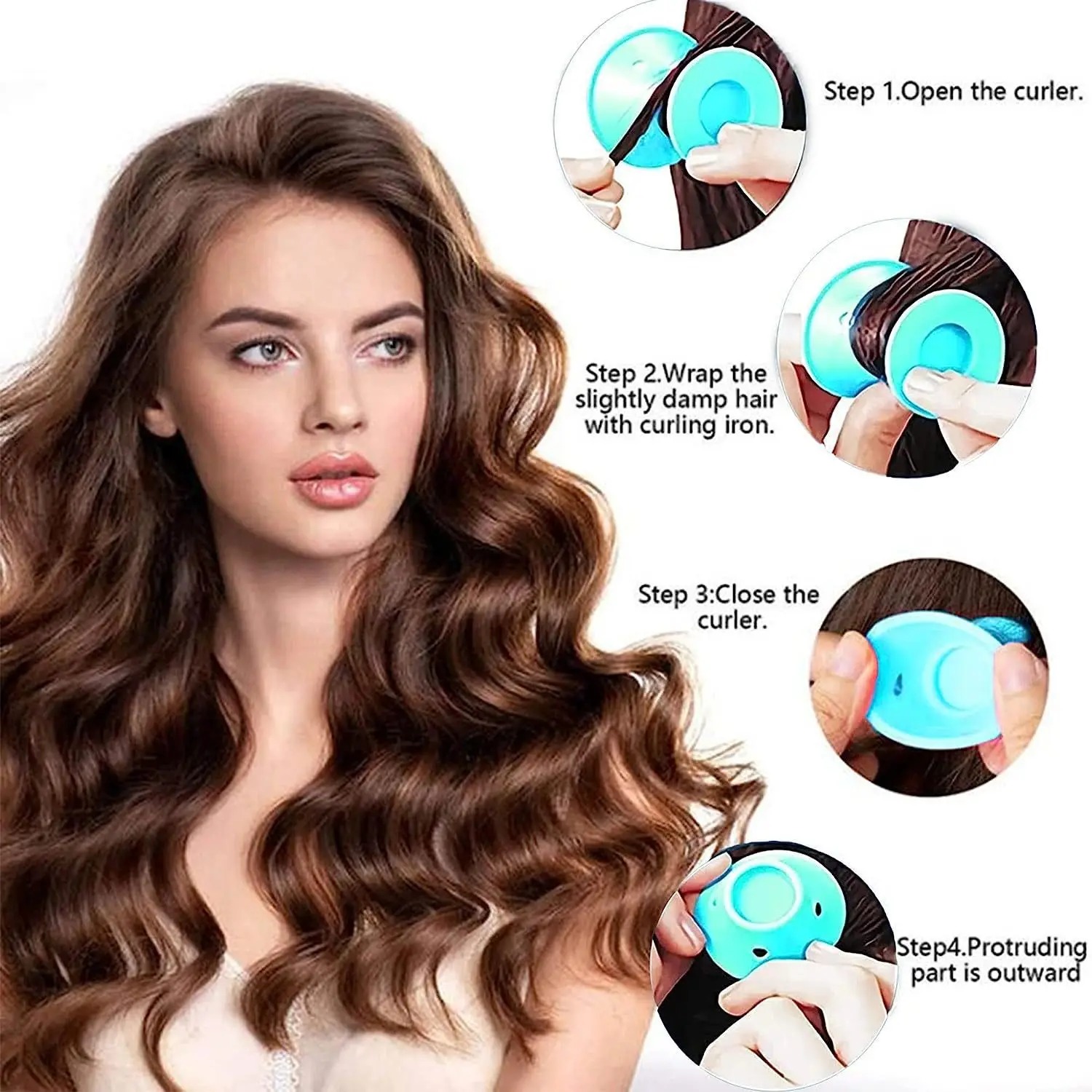 10 20pcs Soft Rubber Hair Curl - Leatherwork Roller reseña y precio