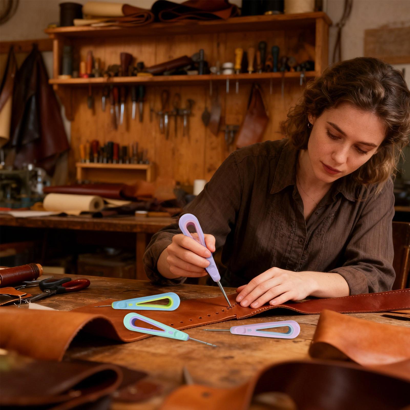 Leather Sewing Kit 4 Pieces St - Leatherwork Thread reseña y precio