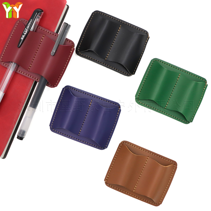 Portable PU Leather Pen Holder - Leather Work Notepad reseña y precio