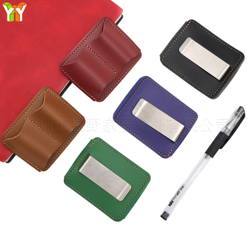 Portable PU Leather Pen Holder - Leather Work Notepad reseña y precio