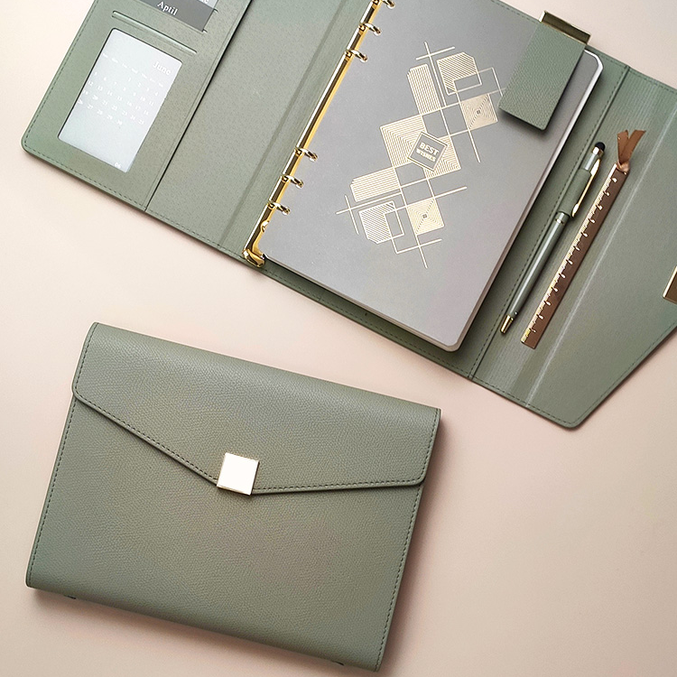 A5 Pu Leather Binder Notebook  - Leather Work Notepad reseña y precio