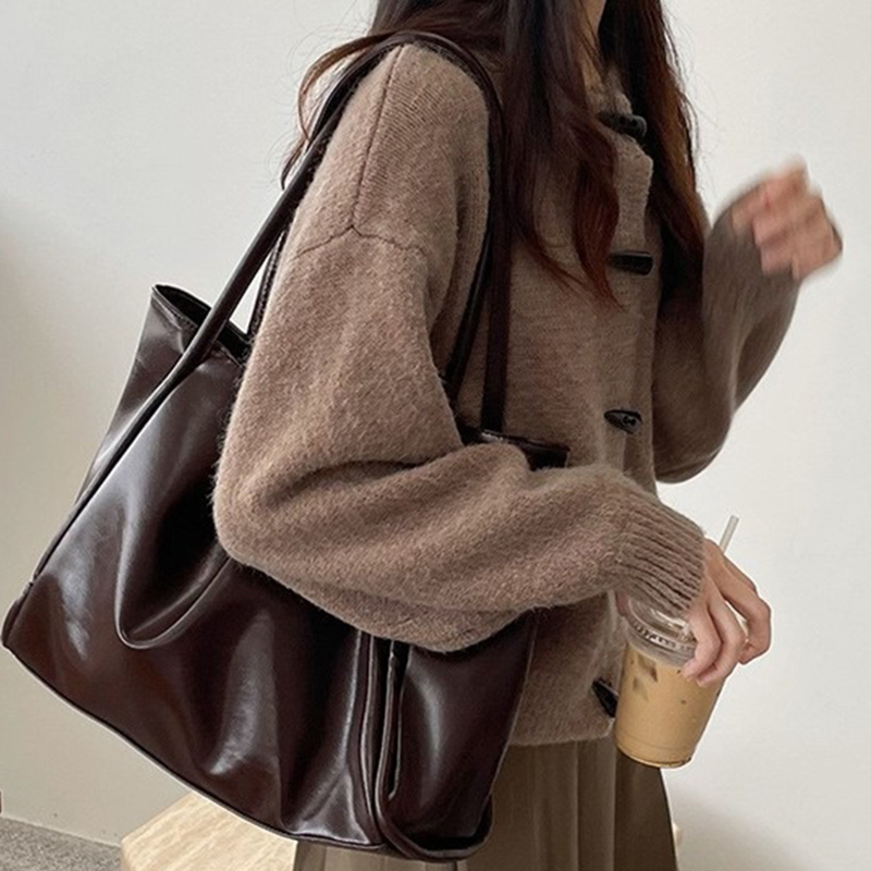 2026 Women New Vintage Shoulde - Leather Work Bag Women reseña y precio
