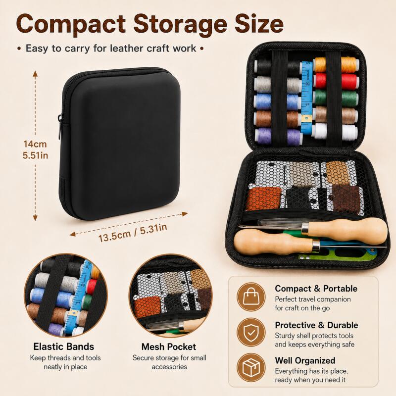 Leather Sewing Kit with Waxed  - Beginner Leatherwork Kit reseña y precio