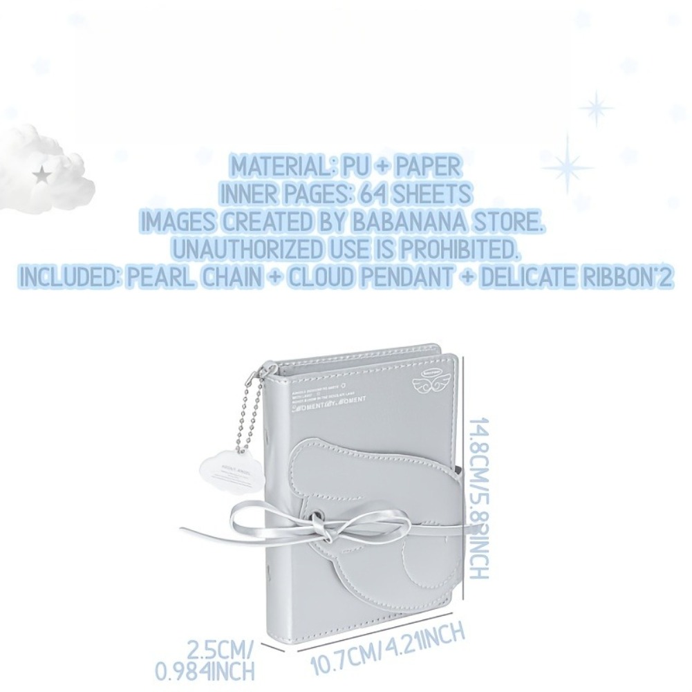 Kawaii Angel Wings Notebook A7 - Leather Work Notepad reseña y precio