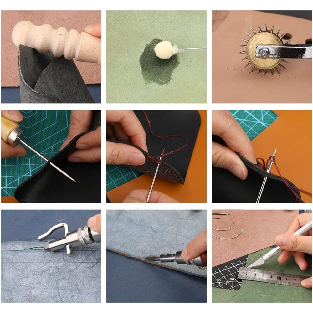 Leather Working Tools Practica - Beginner Leatherwork Kit reseña y precio