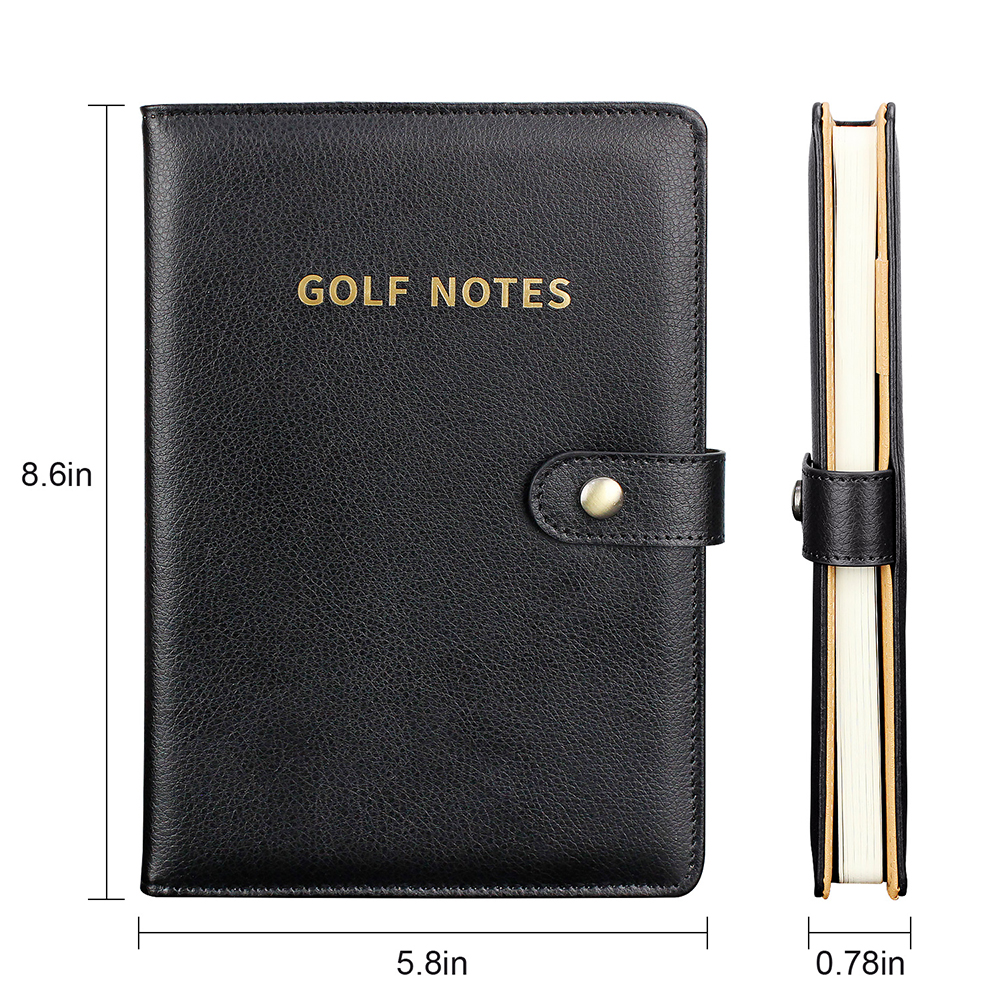 Black Leather Golf Scorecard H - Leather Work Notepad reseña y precio