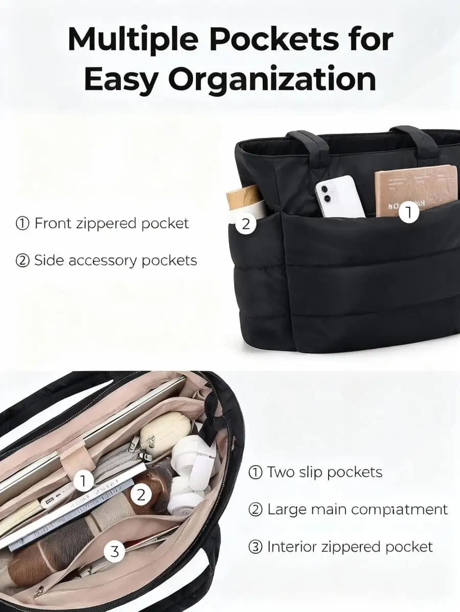 Womens Casual Tote Bag Lightwe - Leather Work Bag Women reseña y precio