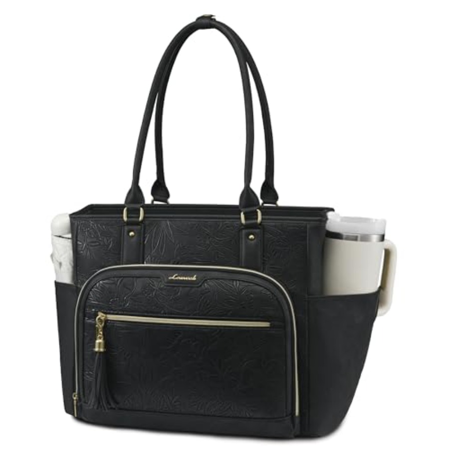 Laptop Tote Bag for Women With - Leather Work Bag reseña y precio