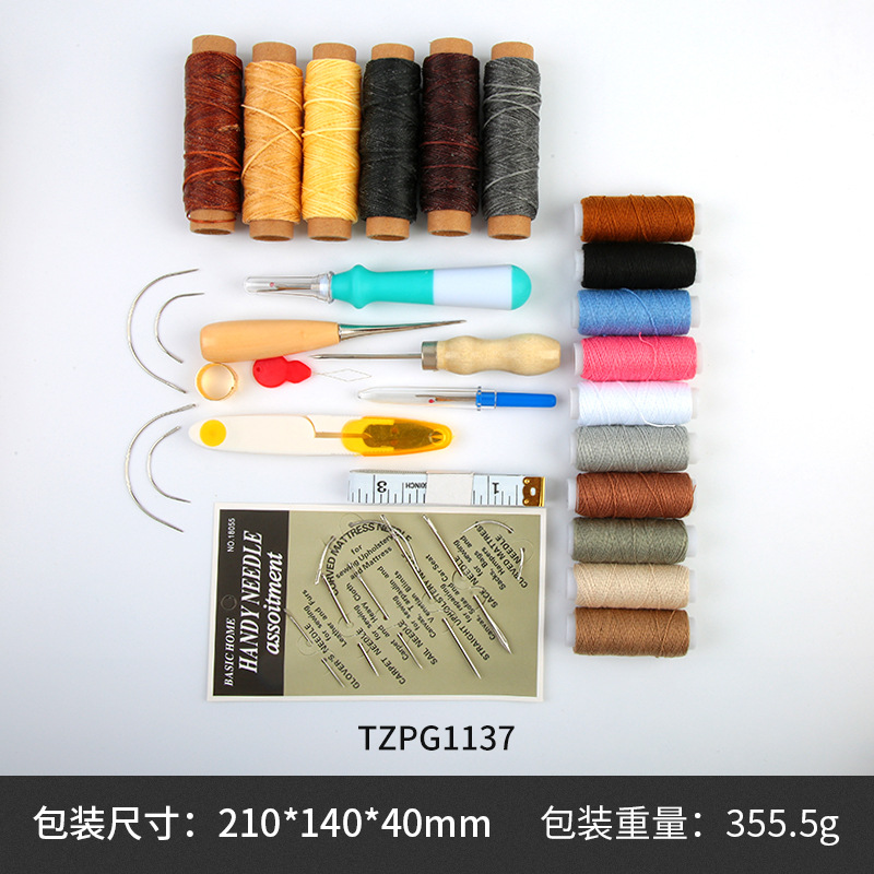 34-Piece Leather Craft Tools K - Beginner Leatherwork Kit reseña y precio