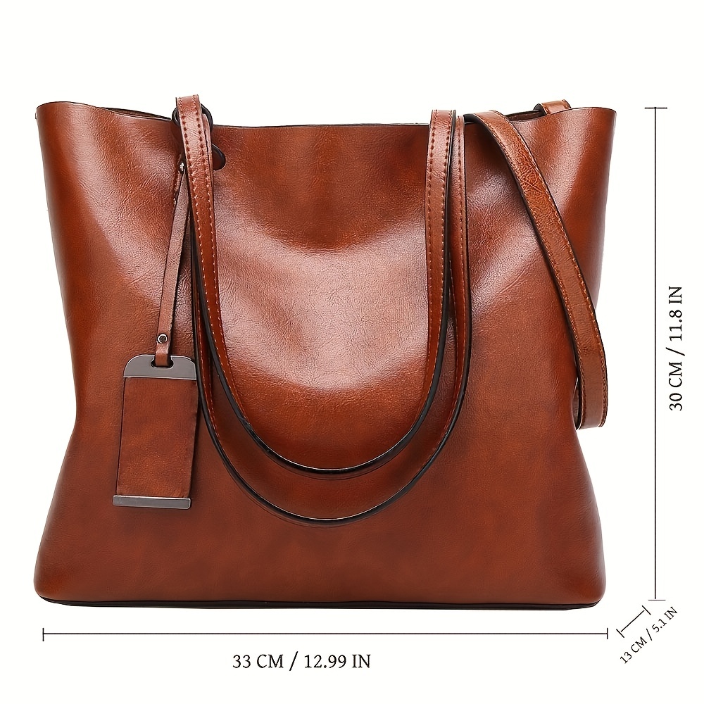 Fashionable Classic Retro Leat - Leather Work Bag Women reseña y precio