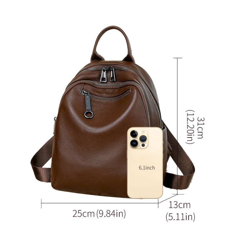 Genuine Leather Women's Backpa - Leather Work Bag reseña y precio